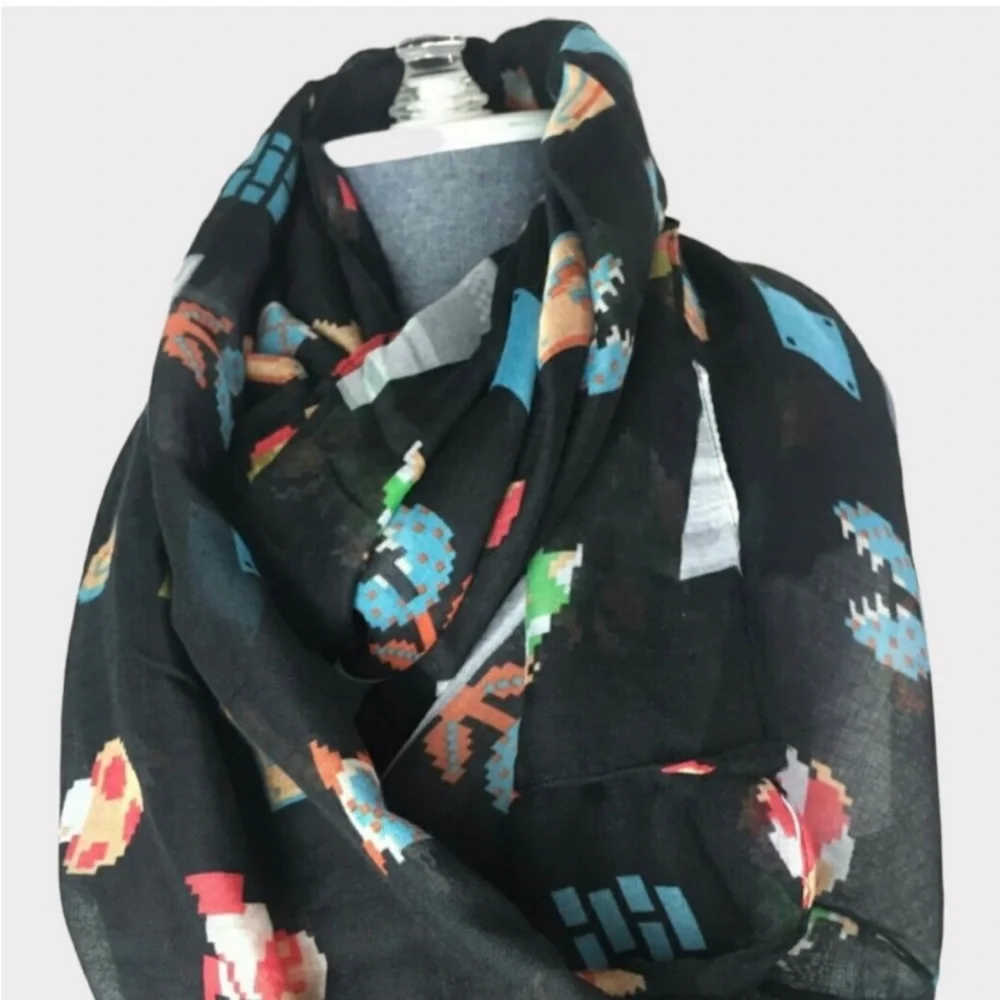Rare Loot Crate Exclusive 8 Bit Super Mario Brothers Infinity
Scarf Wrap - Picture 1 of 4